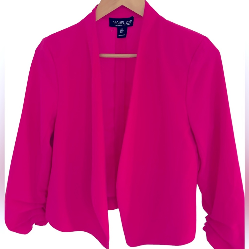 Rachel Zoe pink rouge sleeves Blazer